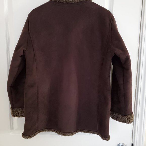 L.L. Bean Faux Suede Brown Coat - Picture 3 of 3